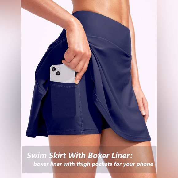 High Waisted Swim Skirt - Picture 7 of 9